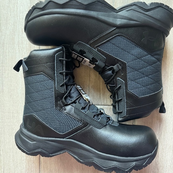 UNDER ARMOUR MENS Black Stellar G2 8" Tactical Boot (NEW WITH TAGS) 3024946-001 - Picture 1 of 5